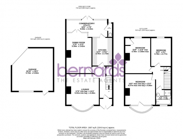 Floor Plan for 3 Bedroom Terraced House for Sale in Northern Parade, Portsmouth, PO2, 9PD - Offers in Excess of &pound330,000