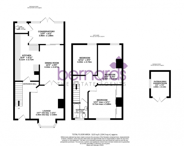 Floor Plan Image for 3 Bedroom Terraced House for Sale in Dover Road, Portsmouth