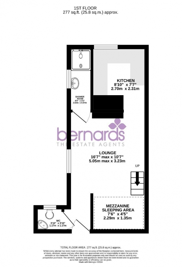 Floor Plan Image for 1 Bedroom Studio for Sale in New Road, Portsmouth