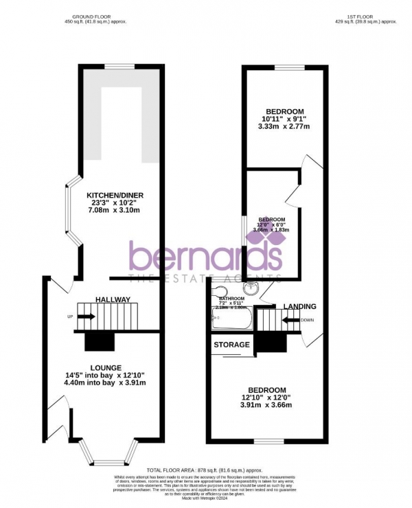 Floor Plan Image for 3 Bedroom Terraced House for Sale in Portchester Road, Portsmouth