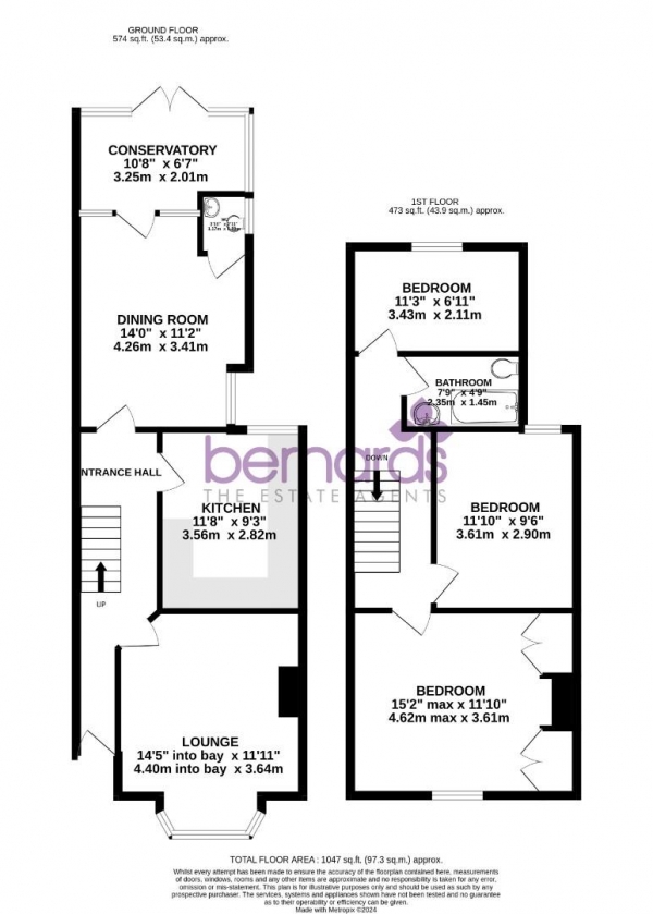 Floor Plan Image for 3 Bedroom Terraced House for Sale in Epworth Road, Portsmouth