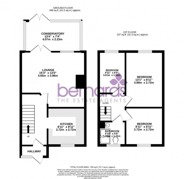 Floor Plan Image for 3 Bedroom End of Terrace House to Rent in Church Road, Portsmouth