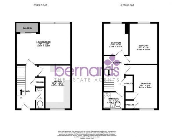 Floor Plan Image for 3 Bedroom Duplex for Sale in Strode Road, Portsmouth