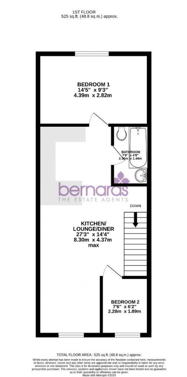 Floor Plan Image for 2 Bedroom Flat to Rent in Twyford Avenue, Portsmouth