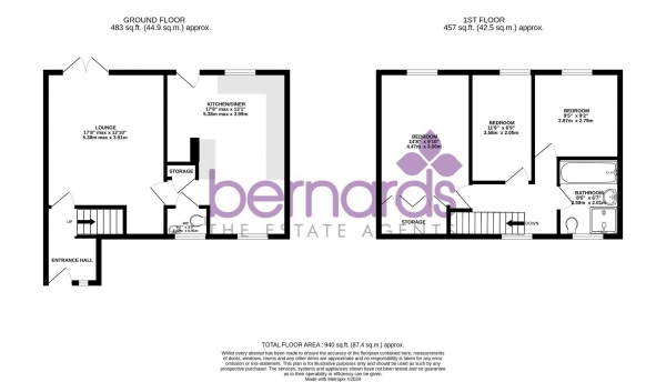 Floor Plan Image for 3 Bedroom End of Terrace House for Sale in Princes Street, Portsmouth