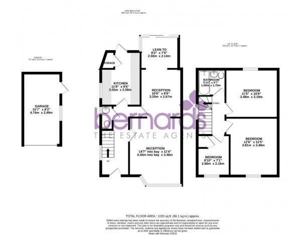 Floor Plan Image for 3 Bedroom Property to Rent in Southbourne Avenue, Portsmouth