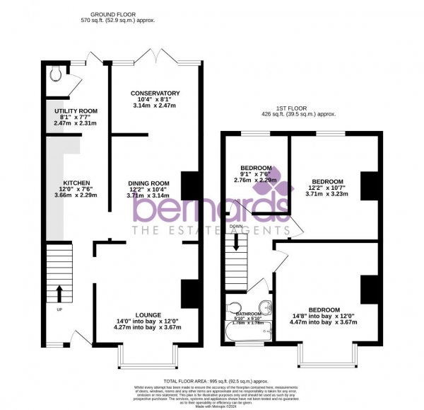 Floor Plan Image for 3 Bedroom Link Detached House for Sale in Randolph Road, Portsmouth