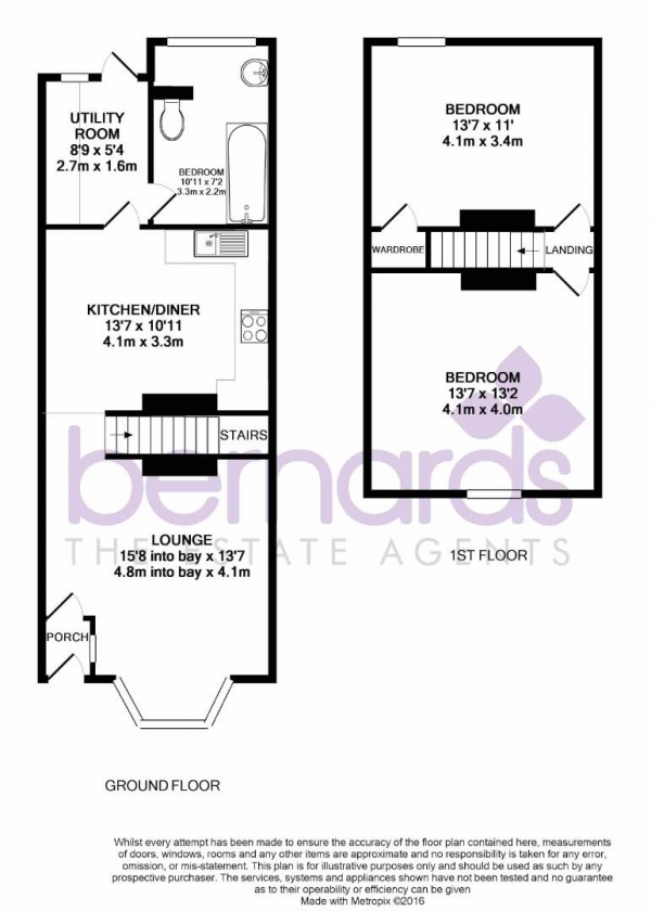 Floor Plan Image for 2 Bedroom Terraced House to Rent in Wilson Road, Portsmouth