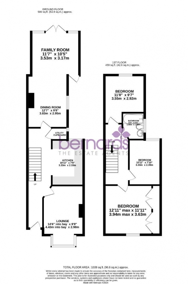 Floor Plan Image for 3 Bedroom Property for Sale in Bosham Road, Portsmouth