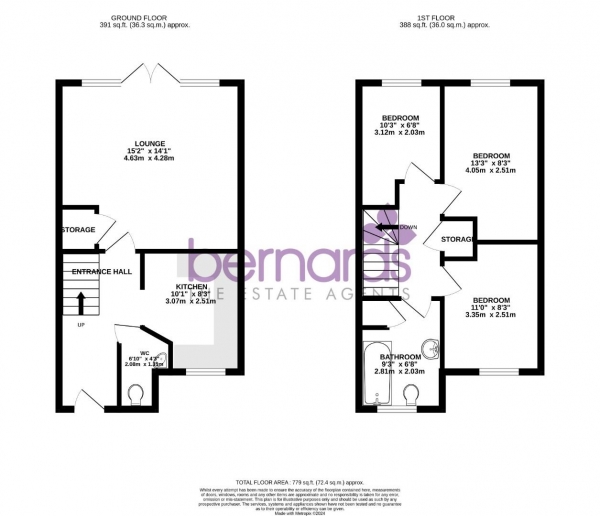 Floor Plan Image for 3 Bedroom Property to Rent in Saxon Shore Road, Portsmouth