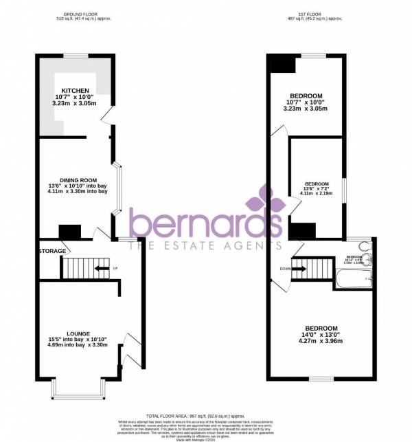 Floor Plan Image for 3 Bedroom Terraced House to Rent in Shearer Road, Portsmouth