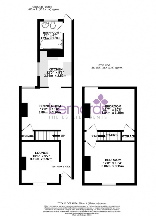 Floor Plan Image for 2 Bedroom Property for Sale in Glencoe Road, Portsmouth