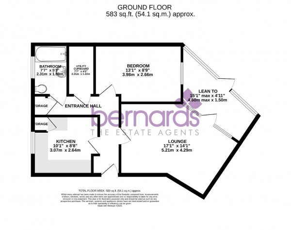 Floor Plan Image for 1 Bedroom Flat for Sale in Kingston Road, Portsmouth