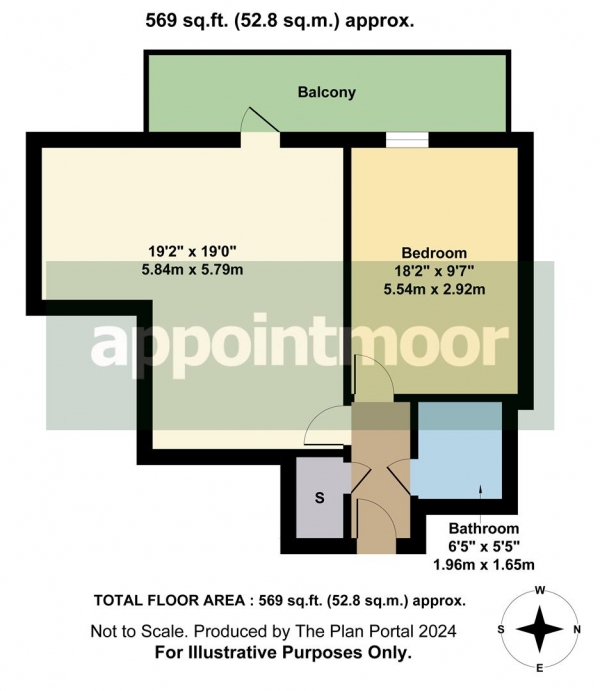 Floor Plan Image for 1 Bedroom Apartment to Rent in Victoria Avenue, Southend-On-Sea