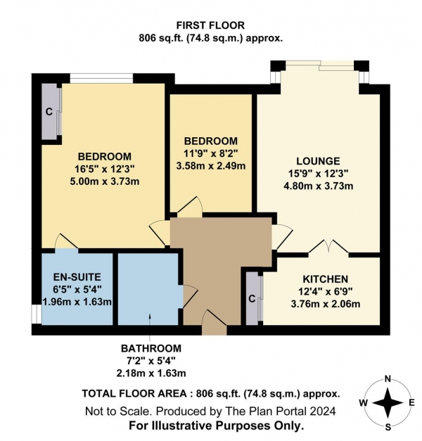 Floor Plan Image for 2 Bedroom Apartment to Rent in Glendale Gardens, Leigh-On-Sea