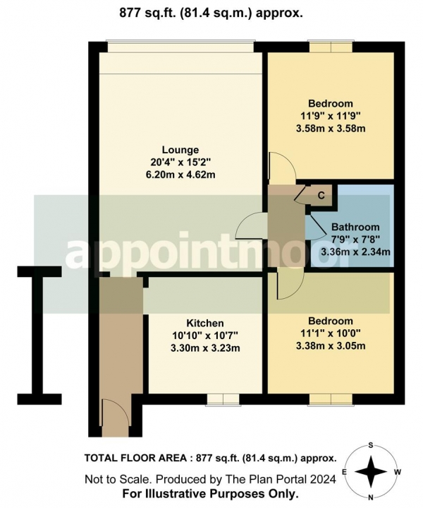 Floor Plan Image for 2 Bedroom Property to Rent in Eastern Esplanade, Southend-On-Sea