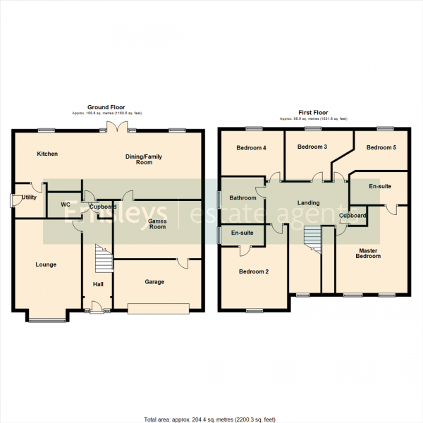 Floor Plan Image for 5 Bedroom Detached House for Sale in Fairfield Link, Sherburn In Elmet, Leeds