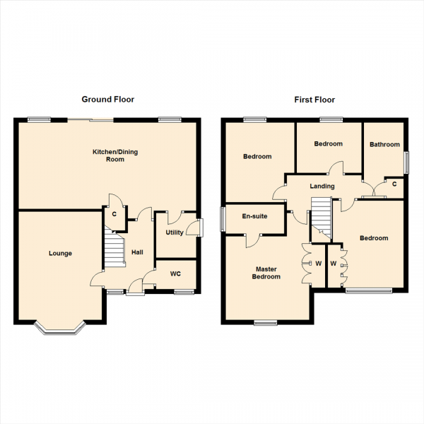 Floor Plan for 4 Bedroom Detached House for Sale in Saxon Mews, Sherburn In Elmet, Leeds, LS25, 6PS - Offers Over &pound375,000
