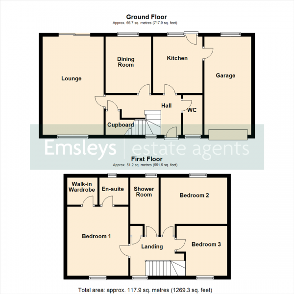 Floor Plan Image for 3 Bedroom Detached House for Sale in Newcastle Farm Court, Fairburn, KNOTTINGLEY