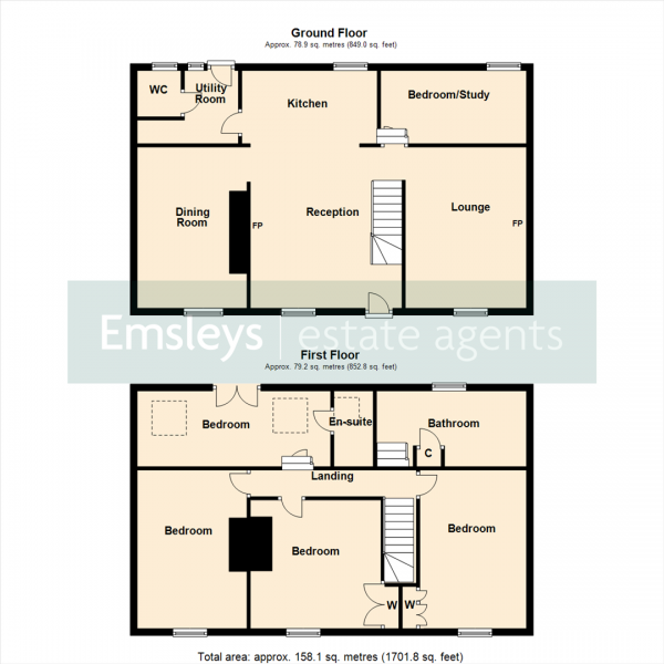 Floor Plan for 5 Bedroom Cottage for Sale in Low Street, Sherburn In Elmet, Leeds, LS25, 6BB - Guide Price &pound375,000