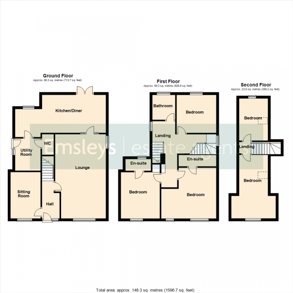 Floor Plan Image for 5 Bedroom Detached House for Sale in Lilac Oval, Hillam, Leeds