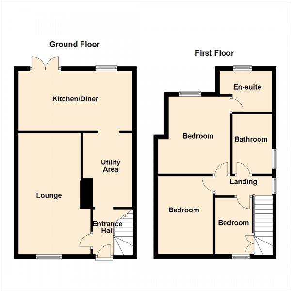 Floor Plan Image for 3 Bedroom Semi-Detached House for Sale in Eversley Mount, Sherburn In Elmet, Leeds