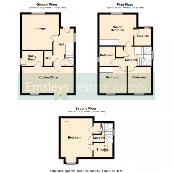 Floor Plan Image for 4 Bedroom Detached House for Sale in Brunswick Crescent, Sherburn In Elmet, Leeds