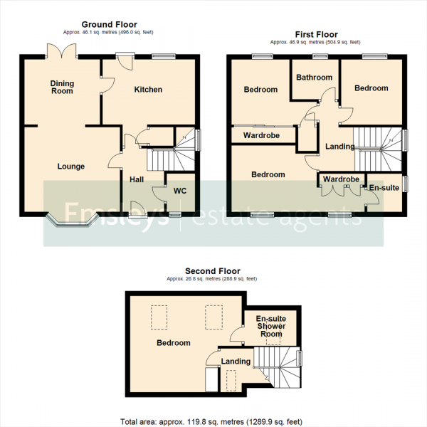 Floor Plan Image for 4 Bedroom Town House for Sale in Moorland Way, Sherburn In Elmet, Leeds