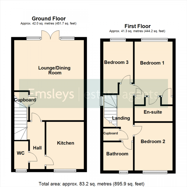 Floor Plan Image for 3 Bedroom Semi-Detached House for Sale in Bridge Close, Church Fenton, Tadcaster