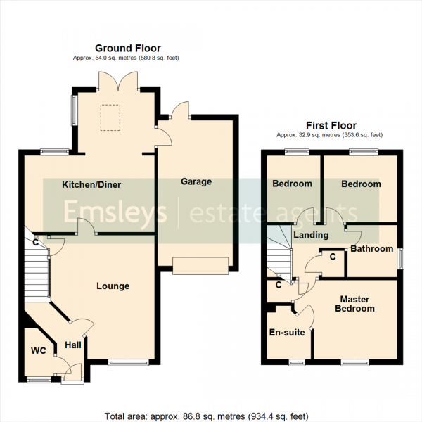 Floor Plan Image for 3 Bedroom Semi-Detached House for Sale in Heather Drive, Sherburn In Elmet, Leeds