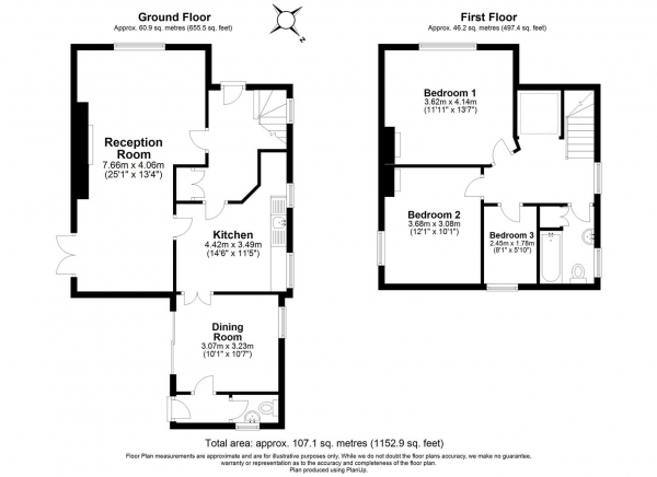 Floor Plan Image for 3 Bedroom Property for Sale in Wytchley Road, Normanton, Rutland