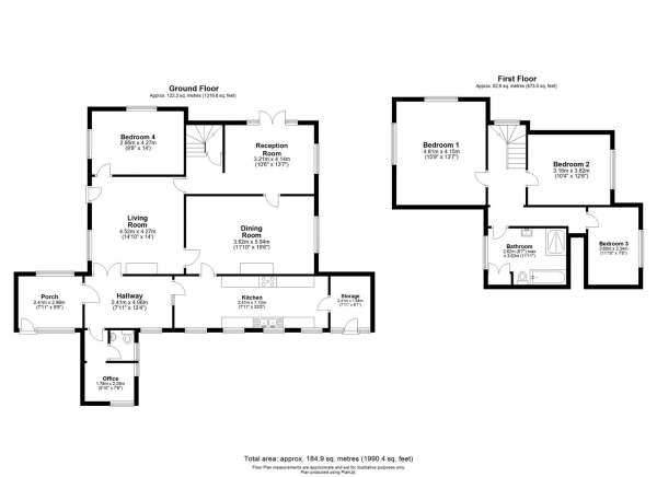 Floor Plan for 4 Bedroom Property for Sale in Church Close, Ashwell, Rutland, LE15, 7LP - Offers in Excess of &pound500,000