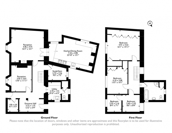 Floor Plan Image for 3 Bedroom Cottage for Sale in Barleythorpe Road, Oakham, Rutland