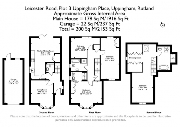 Floor Plan Image for 4 Bedroom Detached House for Sale in Leicester Road, Uppingham, Rutland