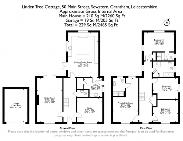 Floor Plan Image for 4 Bedroom Detached House for Sale in Main Street, Sewstern, Grantham