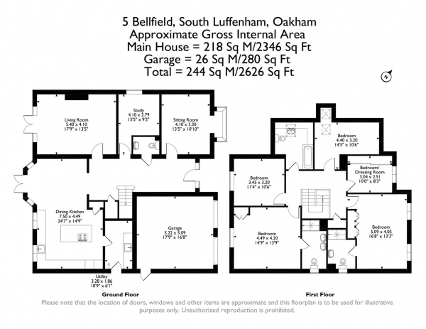 Floor Plan Image for 4 Bedroom Detached House for Sale in Bellfield, South Luffenham, Rutland