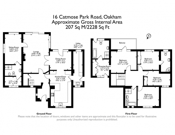 Floor Plan Image for 4 Bedroom Detached House for Sale in Catmose Park Road, Oakham, Rutland