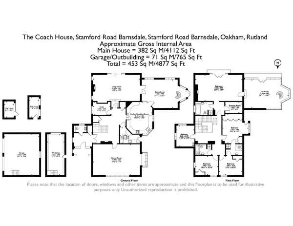 Floor Plan Image for 5 Bedroom Detached House for Sale in Stamford Road, Barnsdale, Oakham