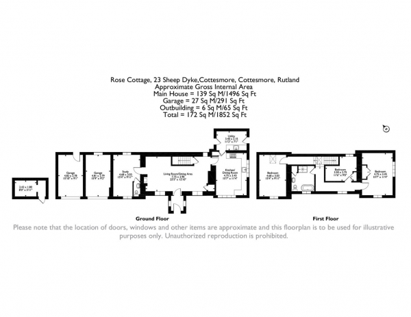 Floor Plan Image for 3 Bedroom Cottage for Sale in Sheep Dyke, Cottesmore, Rutland