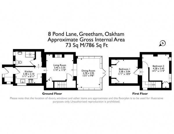 Floor Plan Image for 2 Bedroom Cottage for Sale in Pond Lane, Greetham, Rutland