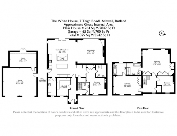 Floor Plan Image for 4 Bedroom Cottage for Sale in Teigh Road, Ashwell, Rutland