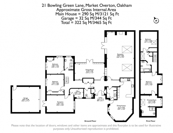 Floor Plan Image for 4 Bedroom Barn Conversion for Sale in Bowling Green Lane, Market Overton, Rutland