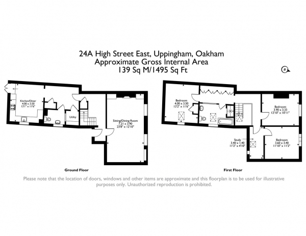 Floor Plan Image for 3 Bedroom Apartment for Sale in High Street East, Uppingham, Rutland