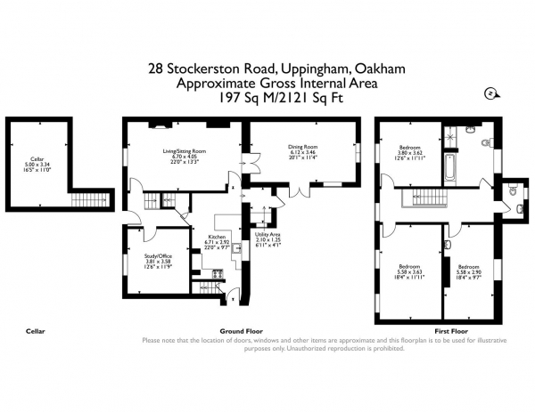 Floor Plan Image for 3 Bedroom Semi-Detached House for Sale in Stockerston Road, Uppingham, Rutland