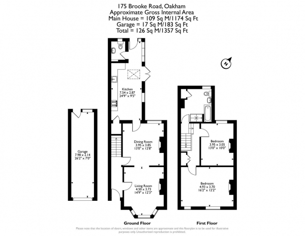 Floor Plan Image for 2 Bedroom Semi-Detached House for Sale in Brooke Road, Oakham, Rutland