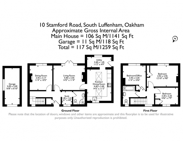 Floor Plan Image for 3 Bedroom Semi-Detached House for Sale in Stamford Road, South Luffenham, Rutland