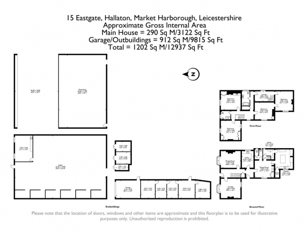 Floor Plan Image for 4 Bedroom Property for Sale in Eastgate, Hallaton, Market Harborough