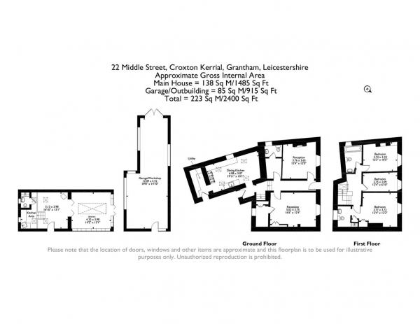 Floor Plan Image for 3 Bedroom Property for Sale in Middle Street, Croxton Kerrial, Grantham