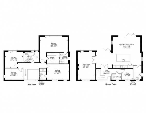 Floor Plan Image for 4 Bedroom Detached House for Sale in Caldecott Road, Great Easton, Market Harborough