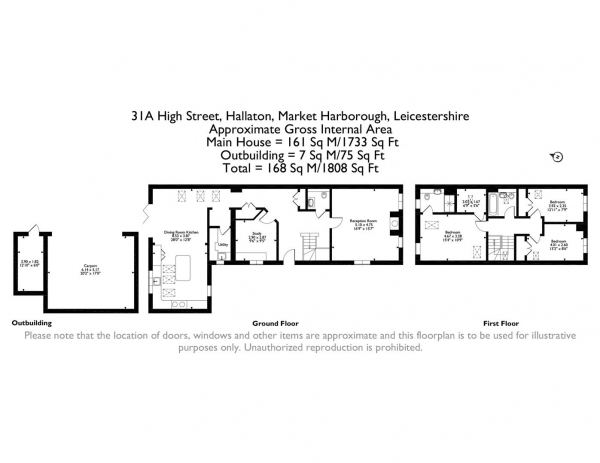 Floor Plan Image for 3 Bedroom Detached House for Sale in High Street, Hallaton, Market Harborough